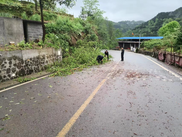 县交通运输综合行政执法支队及时清理路障