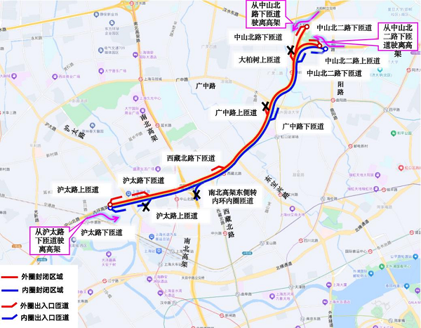 内环高架设施提升及功能完善工程再启动三句话可概括(沪太路-中山北二路)交通组织变化(图4)