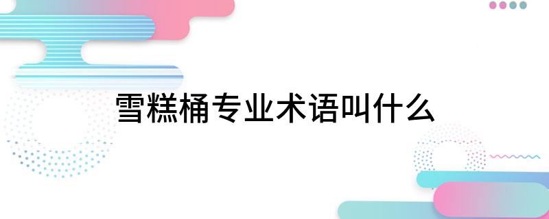 雪糕桶专业术语叫什么