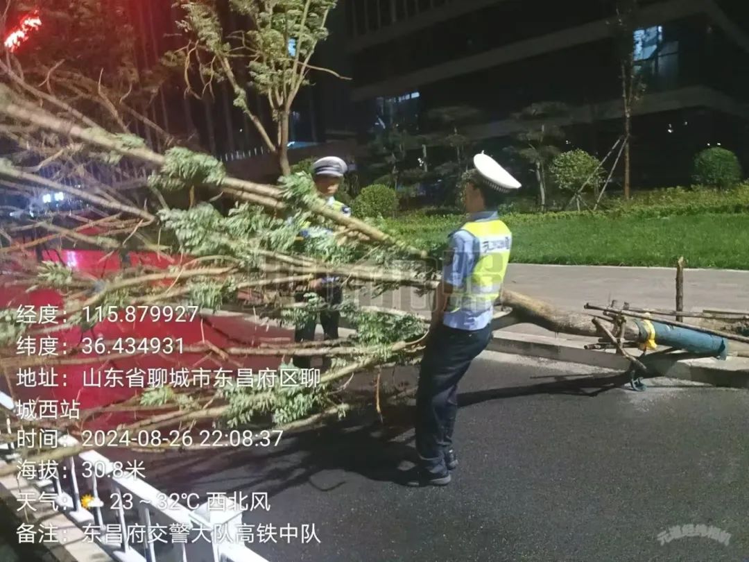 聊城市东昌府交警：清路障除隐患保畅通