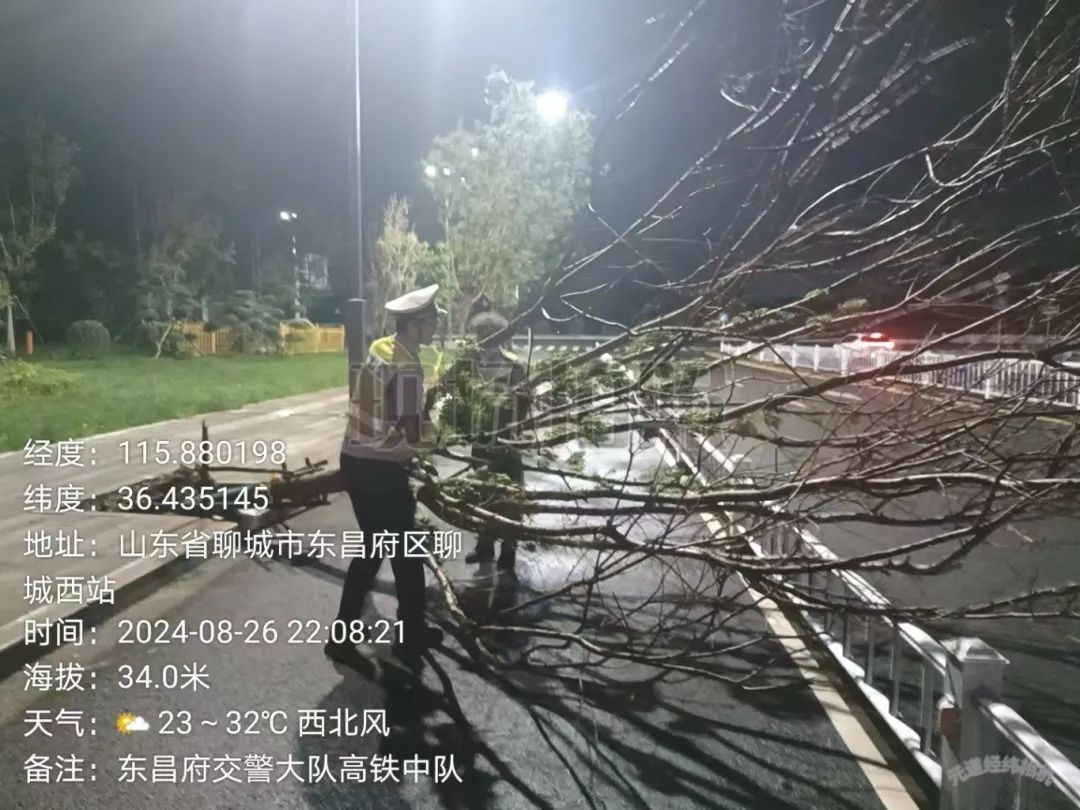 聊城市东昌府交警：清路障除隐患保畅通(图2)