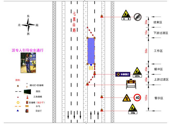 注意！七里山路(英雄山路-玉函路)局部中压天然气管道将进行施工(图2)