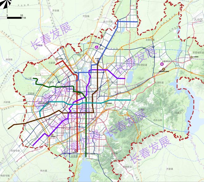 重磅！长春国土空间规划获批！最新地铁轨交线网图振奋！(图2)
