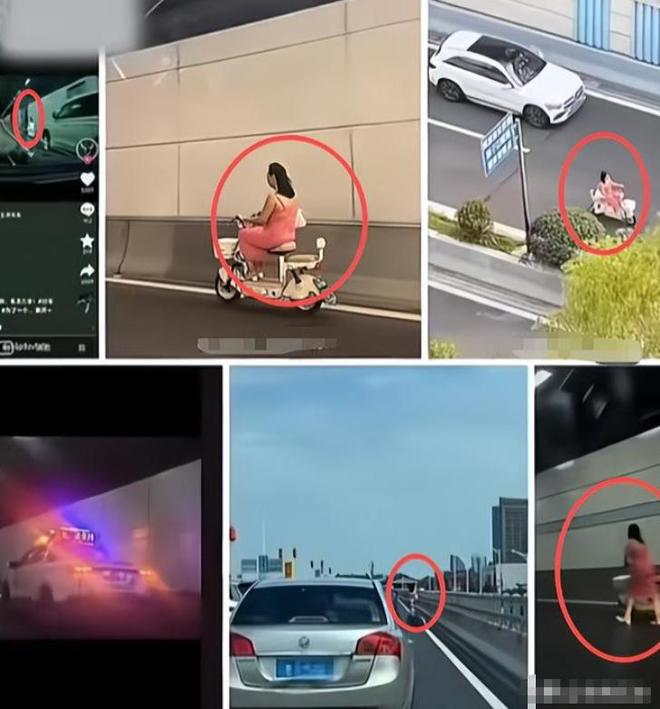 女子隧道龟速骑电车后续：1天堵2次交警出手名声和口碑都没了(图9)