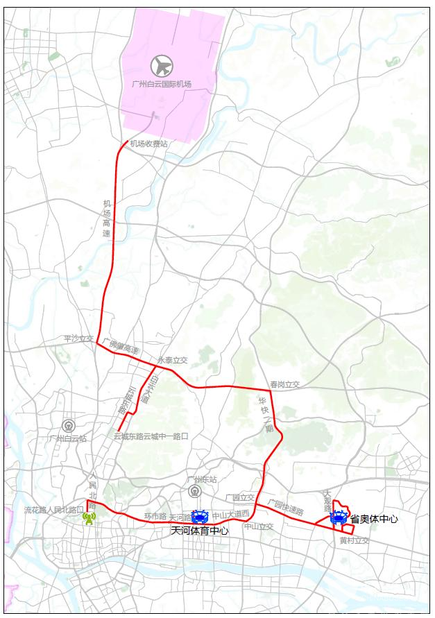 十五运会和残特奥会期间广州将设17条专用通道(图2)