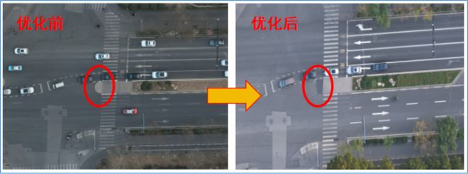 济南龙奥北路凤天路路口设置潮汐车道车辆排队长度降低100米(图4)