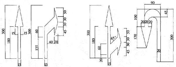 你知道国标交通标线导向箭头的标准尺寸吗?(图1)